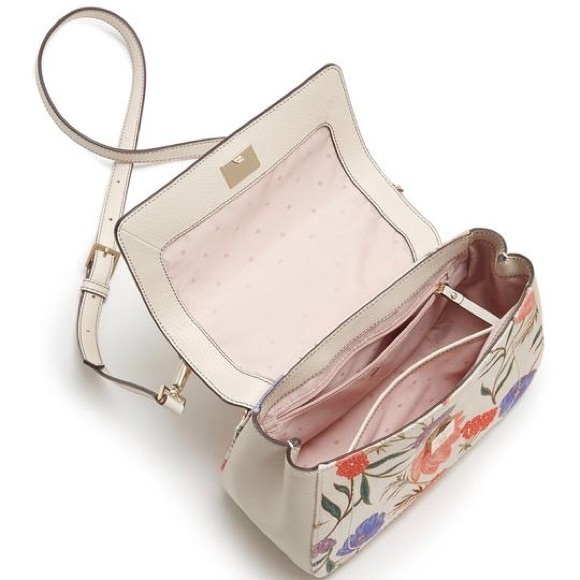 KATE SPADE CREAM LINEN SATCHEL - Picture 3 of 7